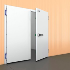 Распашные двустворчатые двери для холодильных камер